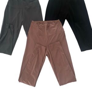 Set of Three Women's Leggings - Black, Pink, Gray